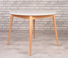 Стол Алиса-1000  (белый/натуральный) раздвижной