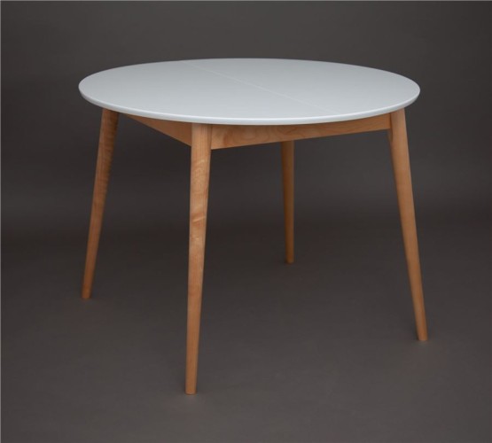 Стол Алиса-1000  (белый/натуральный) раздвижной