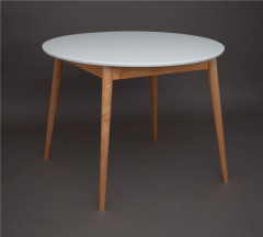 Стол Алиса-1000  (белый/натуральный) раздвижной