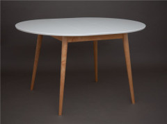 Стол Алиса-1000  (белый/натуральный) раздвижной