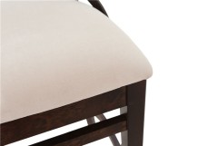 Стул полубарный с мягким сиденьем "Соло" венский (Тон 7 Орех темный / ткань:Вивальди 02)