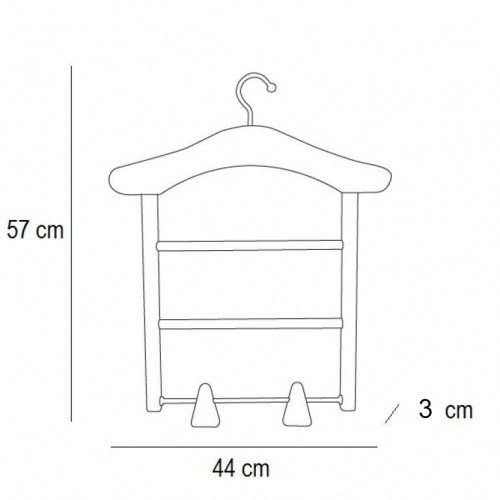 Вешалка-плечики для костюма с юбкой Milady (Белый) (Arredamenti, Италия)