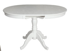 Стол Круглый (Белый/массив березы, МДФ, ШПОН)
