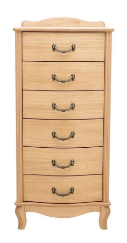 Комод "Джульетта" узкий 6 ящ. (светлый дуб) Вис