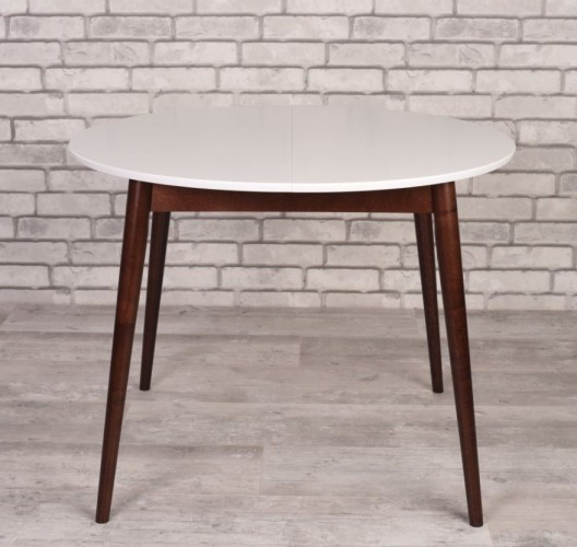 Стол Алиса-1000  (белый/темный) раздвижной