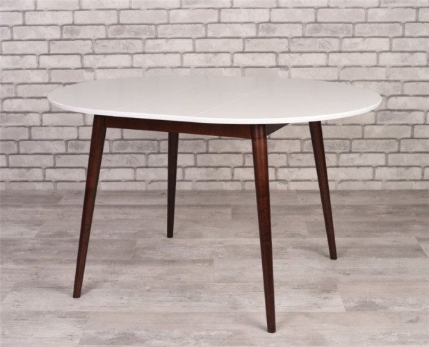 Стол Алиса-1000  (белый/темный) раздвижной