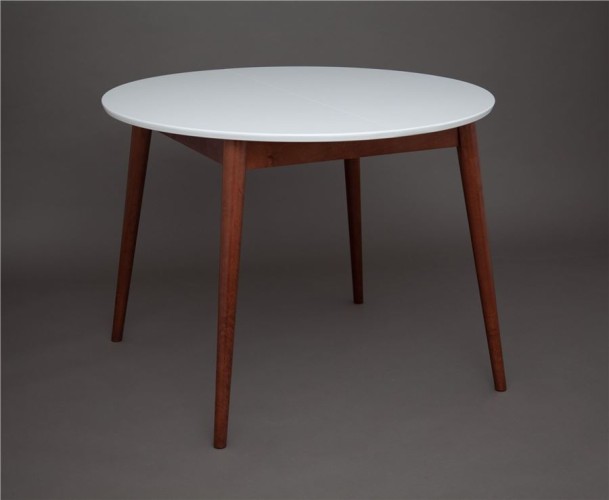 Стол Алиса-1000  (белый/темный) раздвижной