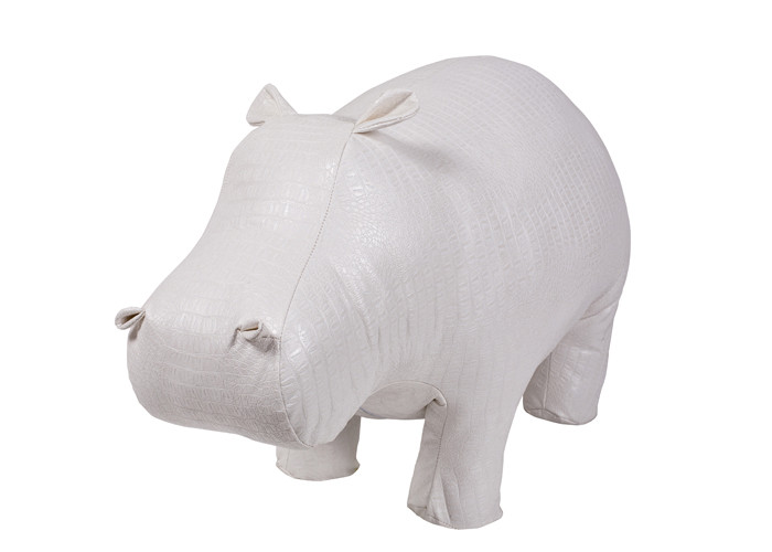 Пуф бегемот экокожа (caiman) коричневый