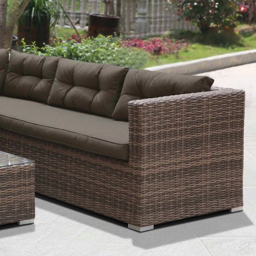 Диван угловой плетеный AFM-303A Brown/Olive