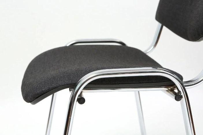 Стул для посетителей  ИЗО хром ткань C38 т. серый