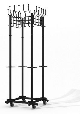 Гардикс-4 К  (Черный) Вешалка секционная