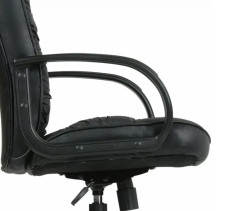 Кресло руководителя Болеро ультра, экокожа черная ТГ пласт (CHAIRMAN 416) ИМ