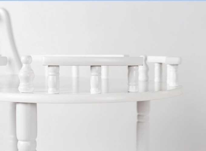 Сервировочный столик на колесиках 20292 S белый