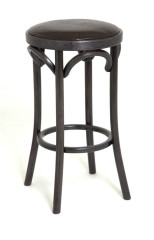 Табурет барный 650 Венский мягкий (венге, экокожа коричневая)