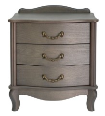 Тумбочка прикроватная "Джульетта" 3 ящ. (серый ясень) Вис