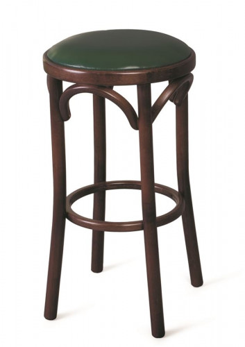 Табурет барный 650 Венский мягкий (темный тон, экокожа Зеленая)