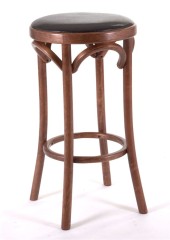 Табурет барный 650 Венский мягкий (средний тон, экокожа коричневая)