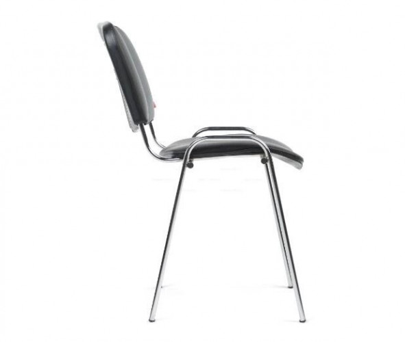 Стул офисный Изо черный (искусственная кожа/хром) WIN