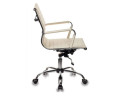 Кресло руководителя CH-883-LOW слоновая кость экокожа хром