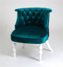 Кресло Бархат (эмаль белая / 23 - изумрудный)