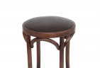 Табурет барный 650 Венский мягкий (темный тон, экокожа коричневая)