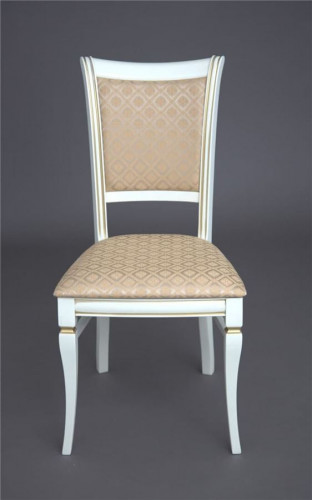 Стул "Ника" (Эмаль 11+ патина золото/ткань Santa Beige)