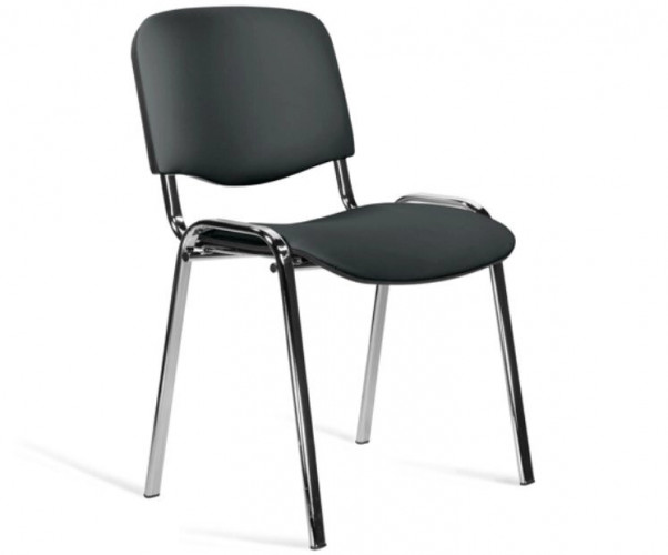 Стул офисный ИЗО (iso) хром ткань черная