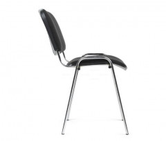 Стул офисный ИЗО (iso) хром ткань черная