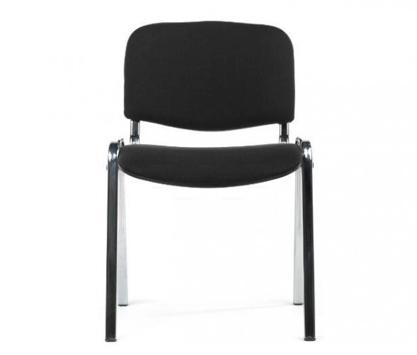 Стул офисный ИЗО (iso) хром ткань черная