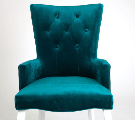 Кресло Виктория (эмаль белая / 23 - изумрудный)