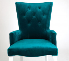 Кресло Виктория (эмаль белая / 23 - изумрудный)