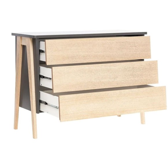 Комод "Сканди" 3 ящ. (Дуб / серый ясень)