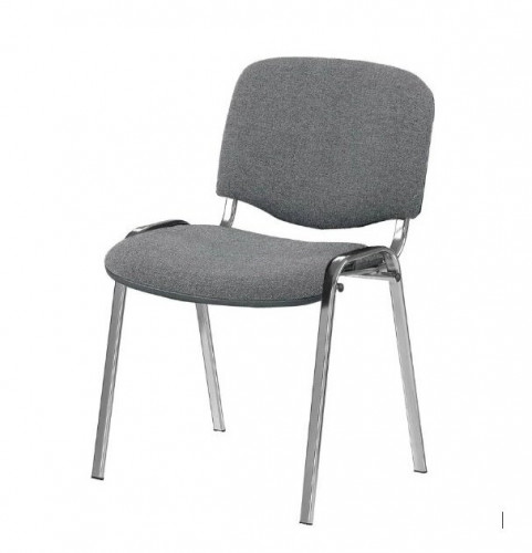 Стул офисный ИЗО (iso) хром ткань серая C38 WIN