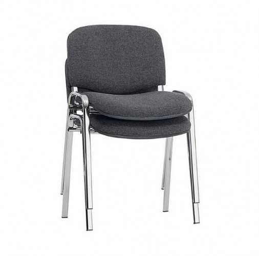 Стул офисный ИЗО (iso) хром ткань серая C38 WIN