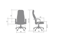 Кресло руководителя Авокадо (рогожка беж/пластик) ИМ