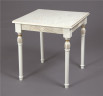Стол журнальный "Мили" (слоновая кость 1013/патина золото / 53х53хН55)