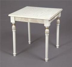 Стол журнальный "Мили" (слоновая кость 1013/патина золото / 53х53хН55)