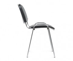 Стул офисный Изо черный (искусственная кожа/хром)