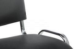 Стул офисный Изо черный (искусственная кожа/хром)