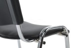 Стул офисный Изо черный (искусственная кожа/хром)
