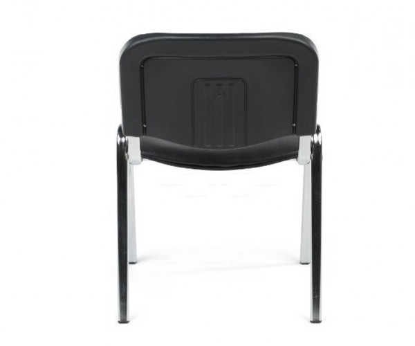 Стул офисный Изо черный (искусственная кожа/хром)
