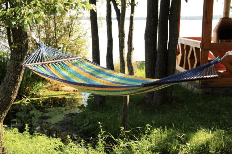 Гамак одноместный плетеный MEXICO цвет синий mixed BF