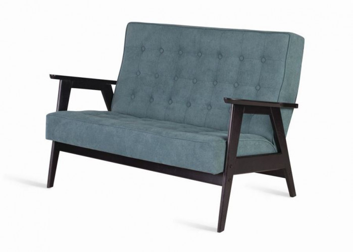 Диван двухместный РЕТРО (венге / RS 29 - бирюзовый)