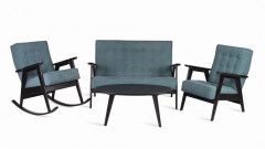 Диван двухместный РЕТРО (венге / RS 29 - бирюзовый)