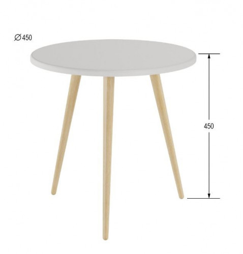 Стол журнальный "Бекс 450" (Белый)