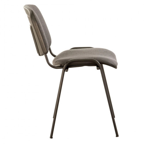 Стул для посетителей ИЗО черный каркас ткань серая С38