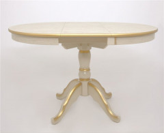 Стол Круглый d91(Сл кость/золото. массив березы, МДФ, ШПОН) RB