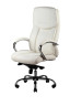 Кресло руководителя Орлеан экокожа белая МБ хром ИМ