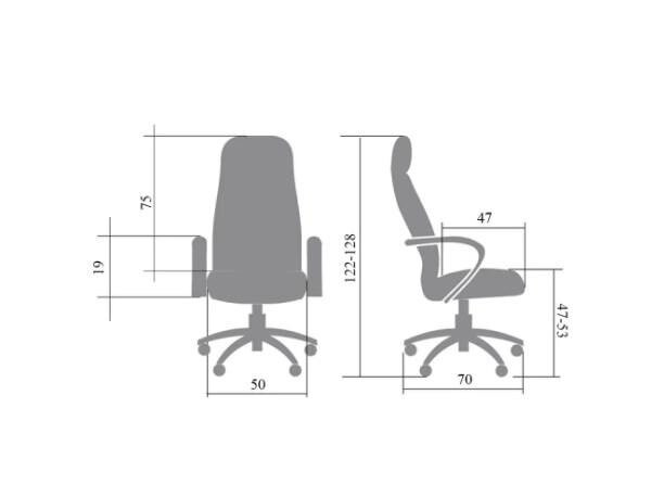Кресло руководителя Орлеан экокожа белая МБ хром ИМ
