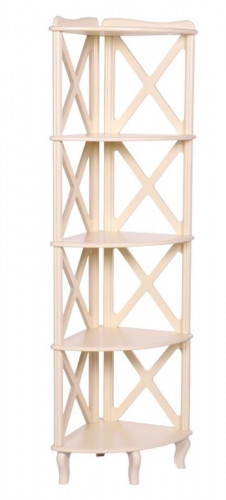 Этажерка-стеллаж угловая "Джульетта"-4 (дуб шампань) Вис